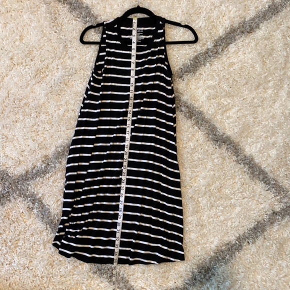 Time and Tru Black Whit Striped Sundress Sun Dress Sz S - Picture 3 of 4